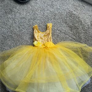 Glittery Yellow Kids Dress